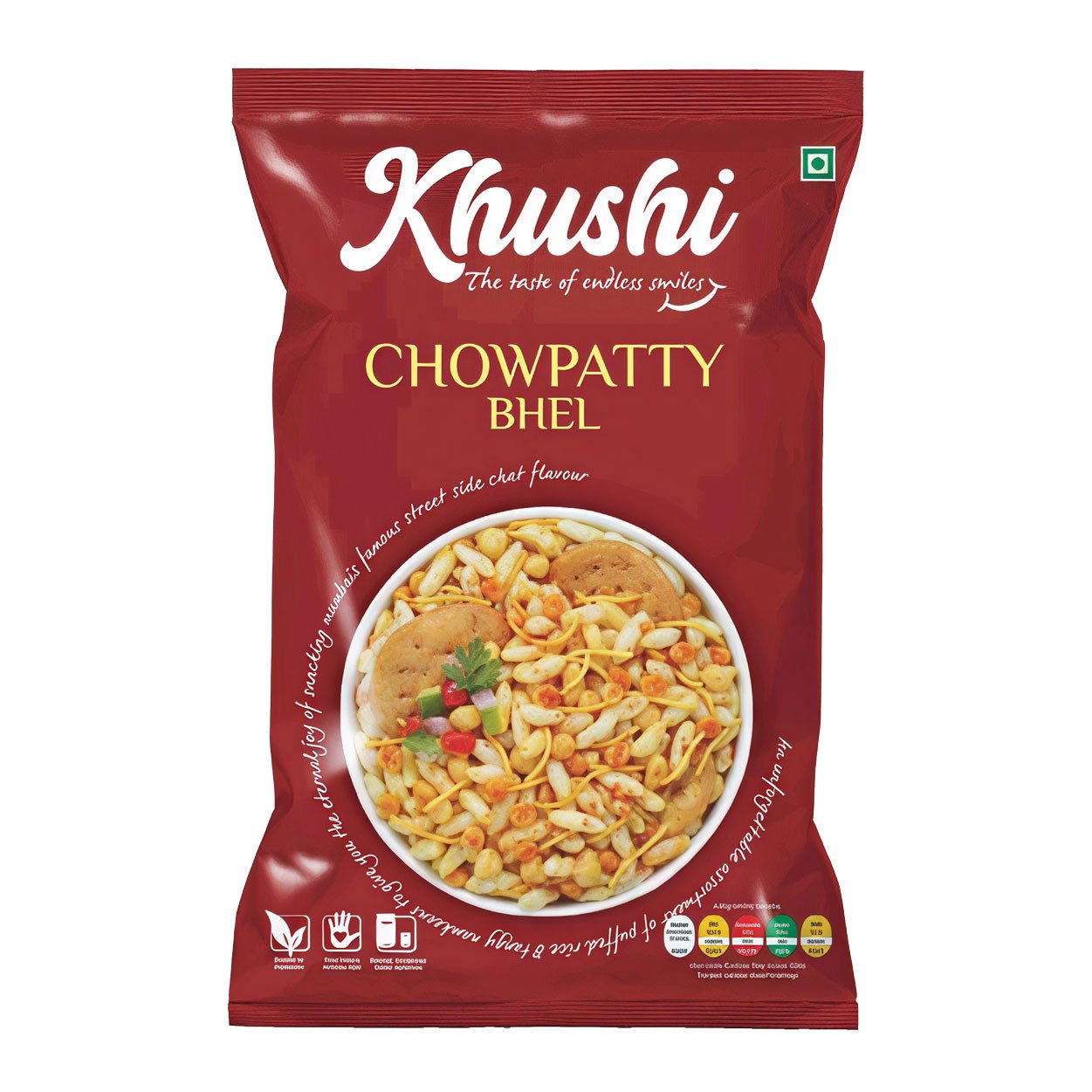 Chowpatty-Bhel KHUSHI Chowpatty Bhel 180gms (20ctn) - Image 1