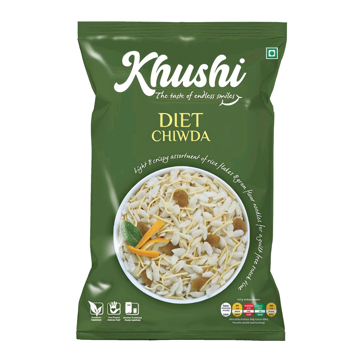 Diet-Chiwda KHUSHI Diet Chiwda 180gms (20ctn) - Image 1