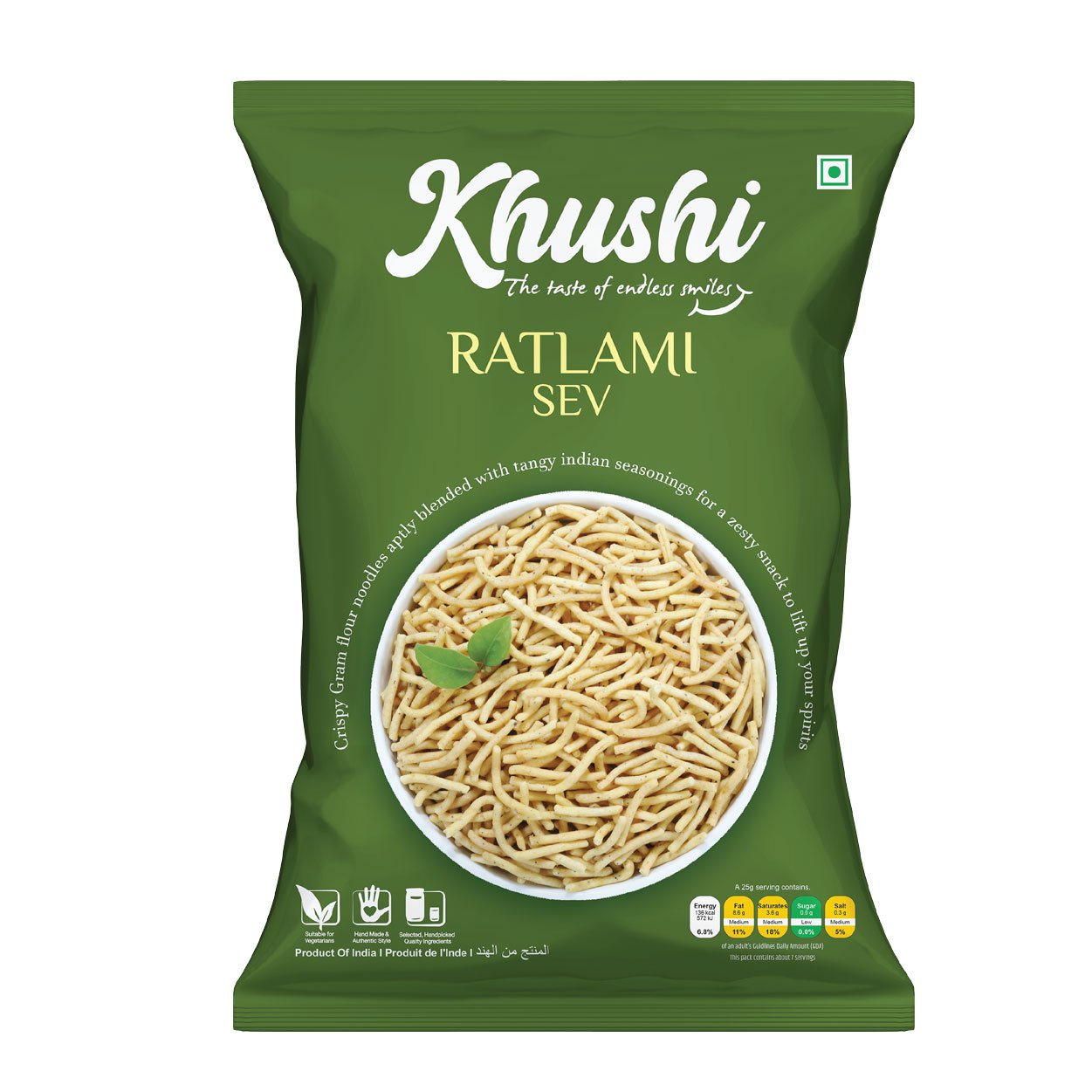 Khushi-Ratlam-Sev KHUSHI Ratlam Sev 180gms (20ctn) - Image 1